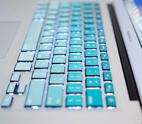 Blue MacBook keyboard keys Skin MacBook keys stickers MacBook Air 13 kits MacBook Pro 16 decal MacBook Pro 15 Keyboard Cover