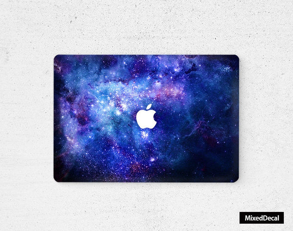 MacBook Air sticker Blue Galaxy Laptop Mac Pro Sticker Logo Cut Cover Skin