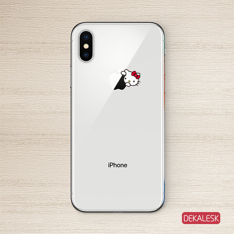 Kitty iPhone X Decal Sticker iPhone 6/6S Skin iPhone 7/ iPhone 7 Plus / iPhone 8/ iPhone 8 Plus - DEKALESK